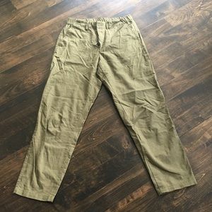 Uniqlo green linen pants